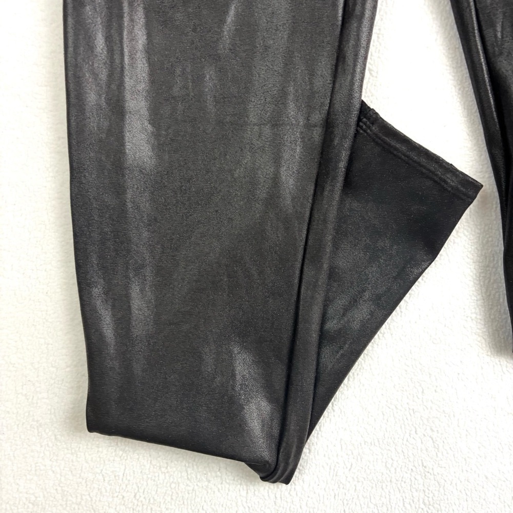 SPANX Faux Leather Moto Banded High Waist Ankle Compression Leggings Size 1X - Picture 5 of 15